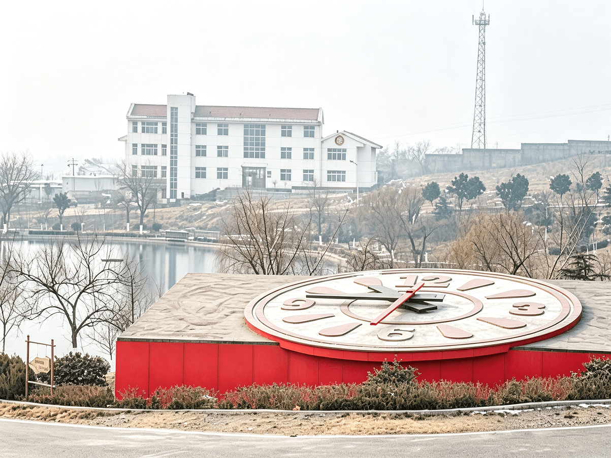 Floral clock at the Pingyin Senior Cadres Management Center in China.