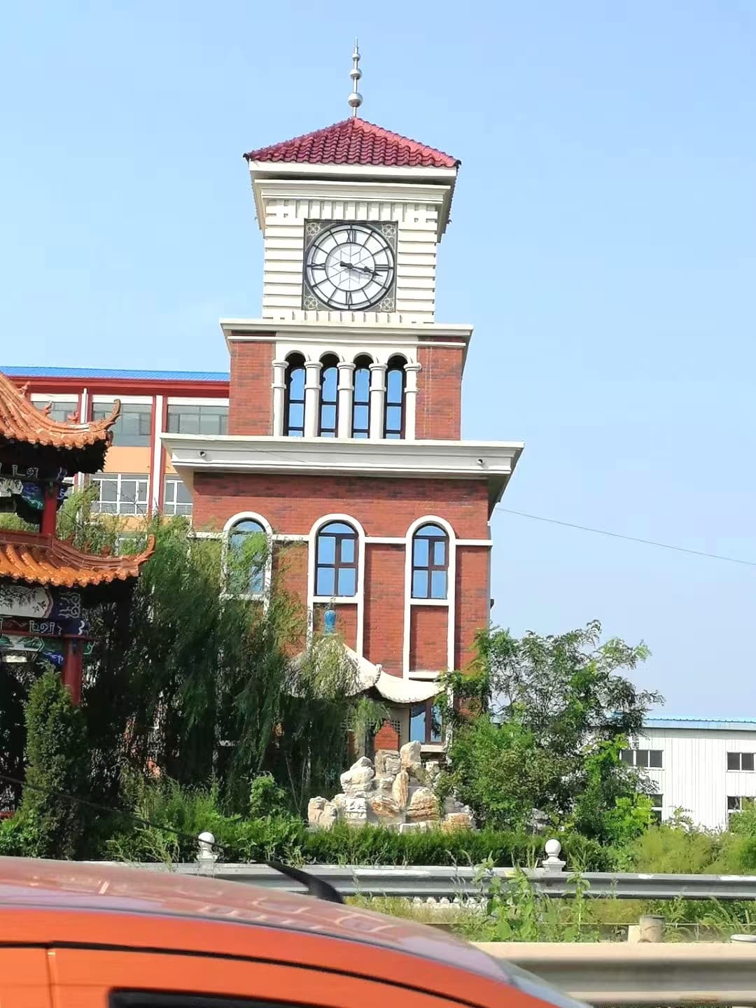 Clock tower at a luxury residence in Hebei.